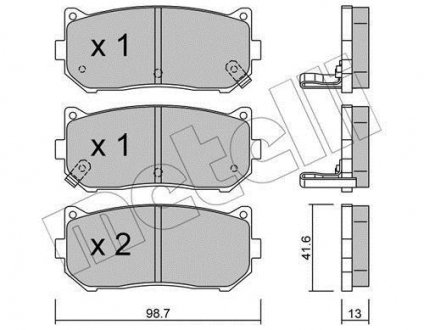 Комплект тормозных колодок, дисковый тормоз 22-0372-0 Metelli 2203720