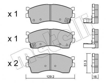 Комплект тормозных колодок, дисковый тормоз Metelli 22-0512-0 (фото 1)