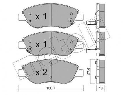 Комплект тормозных колодок Metelli 22-0577-2