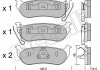 Гальмівні колодки, дискове гальмо (набір) Metelli 2206270 (фото 1)