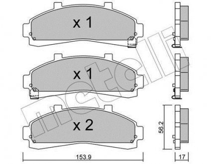 Комплект тормозных колодок, дисковый тормоз Metelli 22-0683-0