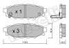 Комплект тормозных колодок, дисковый тормоз Metelli 22-0764-0 (фото 1)