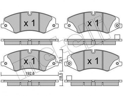 Комплект тормозных колодок, дисковый тормоз Metelli 22-0836-6