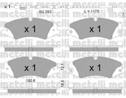 Комплект тормозных колодок, дисковый механизм Metelli 22-0836-6K