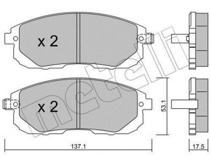 Комплект гальмівних колодок Metelli 22-0876-1