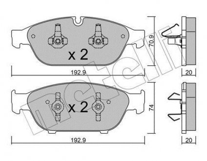 Колодки гальмівні (передні) Audi A6/A7 10- (Teves) Q+ Metelli 22-0953-0