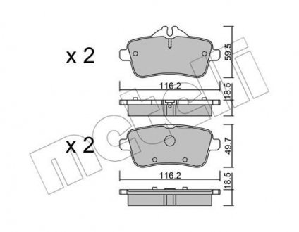 Тормозные колодки Metelli 22-0968-0