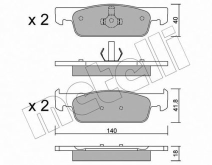 Гальмівні колодкиRENAULT CLIO IV 12- Metelli 2209753