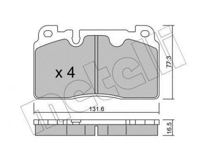 Комплект гальмівних колодок Metelli 22-0979-0