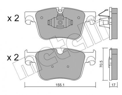 Комплект тормозных колодок (дисковых).) Metelli 22-0985-1