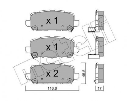 Колодки гальмівніHONDA HR-V 15- TYL Metelli 22-1084-0