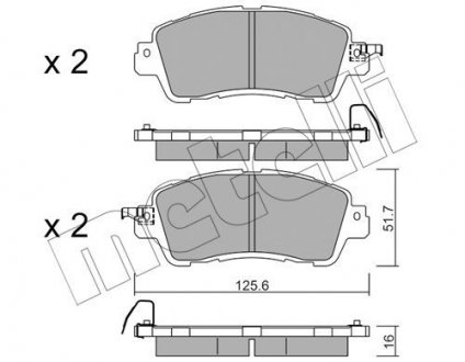 Комплект тормозных колодок (дисковых).) Metelli 22-1085-0 (фото 1)