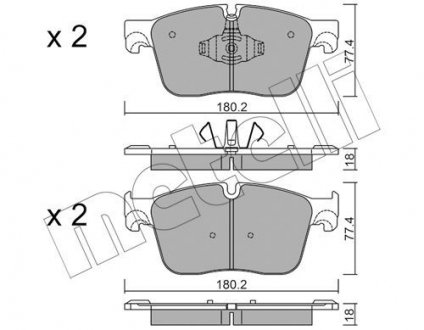 Комплект тормозных колодок Metelli 22-1124-0