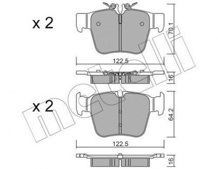 Комплект тормозных колодок (дисковых).) Metelli 22-1135-0