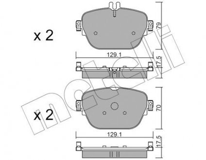 Колодки тормозныеMERCEDES E W213 16- TYL Metelli 2211380