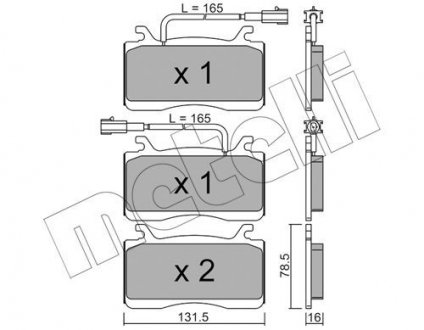 Колодки тормозныеALFA STELVIO 16- Metelli 2211410