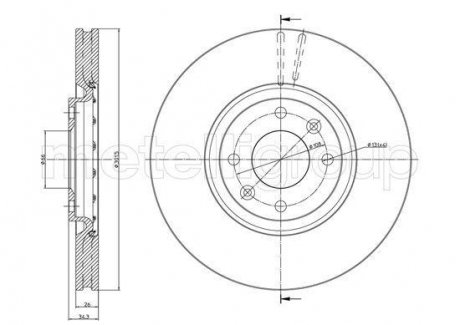 Тормозной диск Metelli 23-0985C