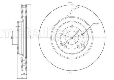 Диск гальмівнийMERCEDES C W203 05- PRZOD Metelli 231035C