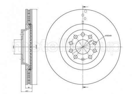 Тормозной диск Metelli 23-1243C