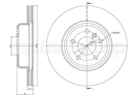 Тормозной диск Metelli 23-1253C