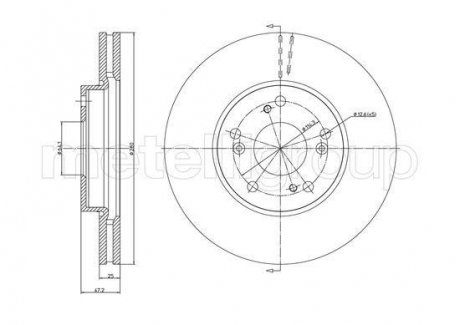 Тормозной диск Metelli 23-1373C