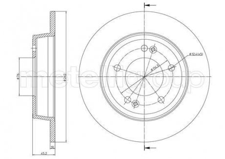 Тормозной диск Metelli 23-1440C (фото 1)