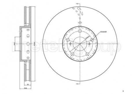 Диск тормозной Metelli 23-1538C (фото 1)