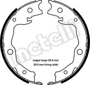 Тормозные колодки ручного тормоза Metelli 530450