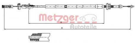 Тросик газу METZGER 100904