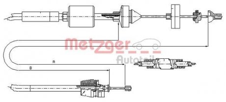 Трос сцепления METZGER 102843