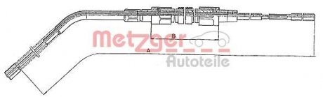 Трос ручного тормоза METZGER 104132