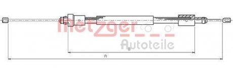 Трос ручного гальма METZGER 104705