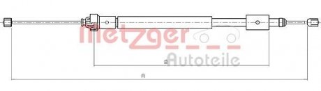 Трос ручного тормоза METZGER 104707