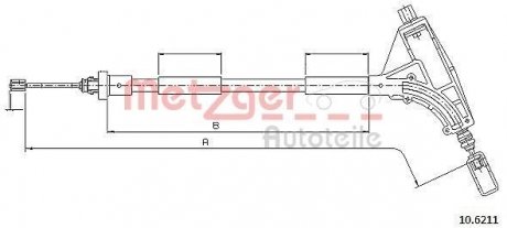 Трос ручного тормоза METZGER 106211