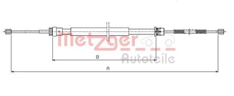 Трос ручного гальма METZGER 106541