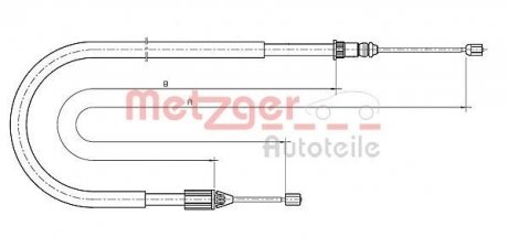 Трос ручного тормоза METZGER 106698