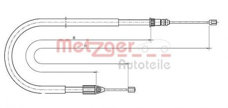 Трос ручного тормоза METZGER 106699