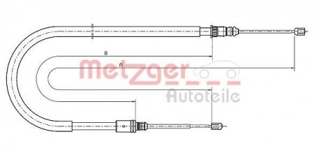 Трос ручного тормоза METZGER 106791