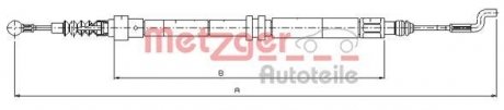 Трос ручного гальма METZGER 107393