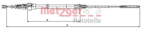 Трос ручного тормоза METZGER 107491