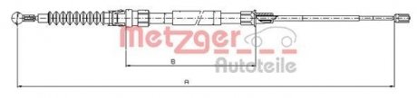 Трос ручного тормоза METZGER 107518