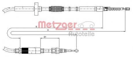 Трос ручного тормоза METZGER 107531