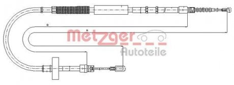 Трос ручного гальма METZGER 107537