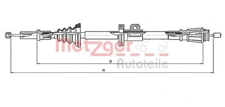Трос ручного тормоза METZGER 108061 (фото 1)