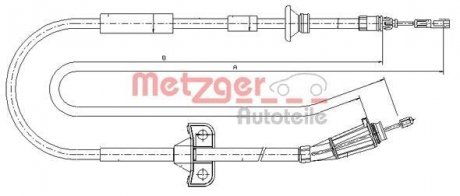 Трос ручного гальма METZGER 108065 (фото 1)