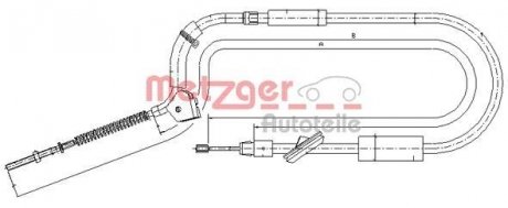 Трос ручного гальма METZGER 109332