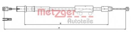 Трос ручного гальма METZGER 109837
