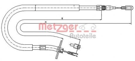 Трос ручного гальма METZGER 109875