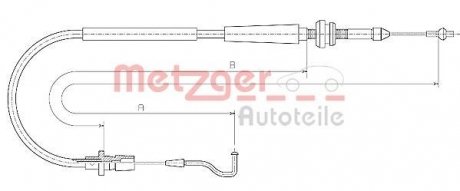 Тросик газу METZGER 110637