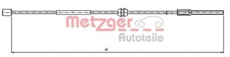 Трос ручного тормоза METZGER 115756